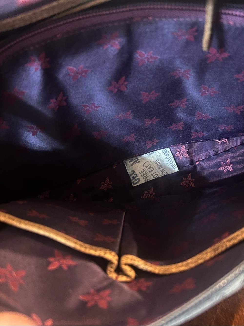 Anuschka Hand Painted Leather Satchel Northern Jays Large Multicolor - Picture 8 of 11